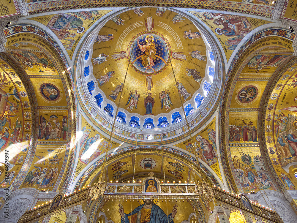 custom made wallpaper toronto digitalOrnate Cathedral Dome with Religious Frescoes