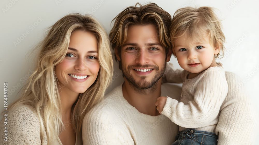 Happy parents and kid enjoying together Happy parents and kid enjoying together