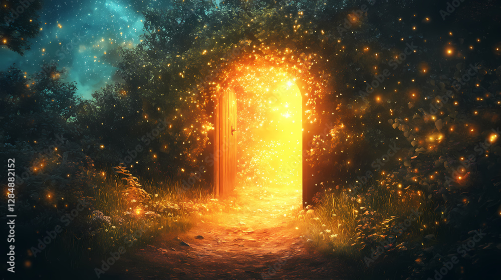 Obraz premium mystical enchanted doorway