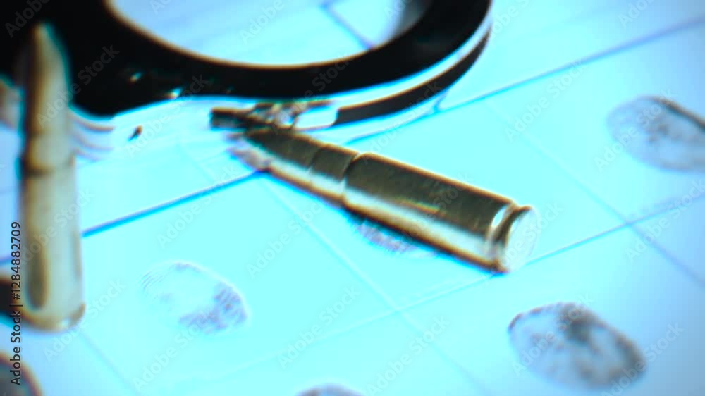 Stylized Forensic Science Crime Scene Fingerprint Data
