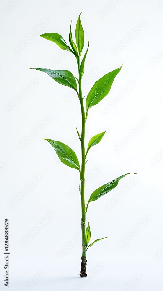 Fototapeta premium Beautiful Ginger Plant with Leaves Photo