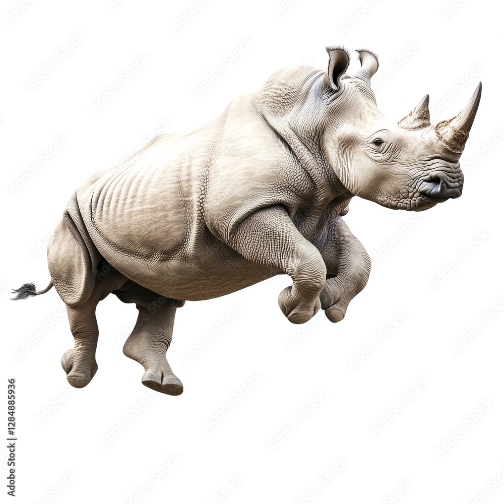 Fototapeta premium rhinoceros isolated on white