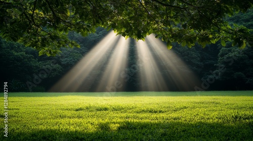 Crepuscular Rays Through Forest Canopy Landscape Photography, nature, sunlight Nature Photography, landscape
