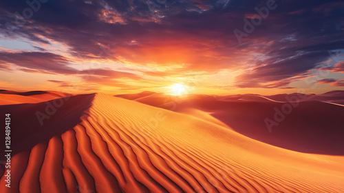 Fantastical desert landscapes digital painting mood dramatic style dramatic color desert sunset concept magical worlds. Otherworldly Desert Mirage. Illustration