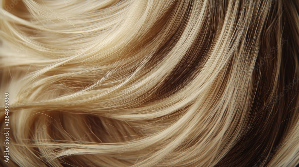 Naklejka premium Soft Flowing Blonde Hair Texture with Natural Shine and Movement