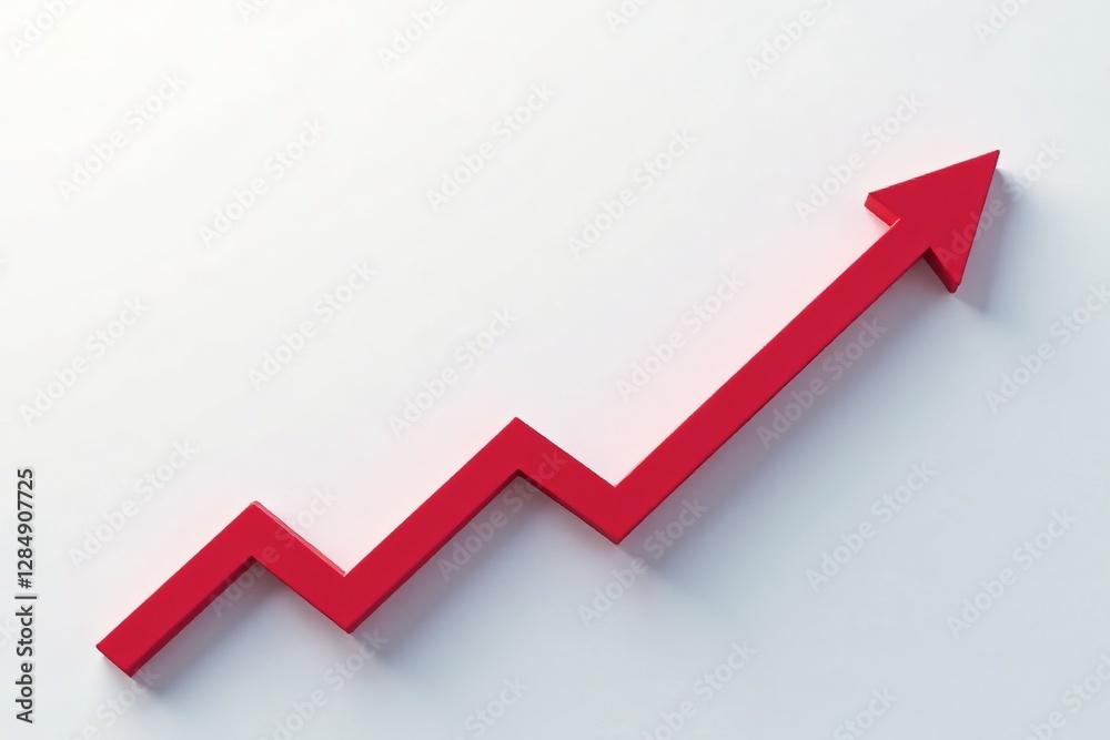 Vector arrow symbolizing growth and progress on white background, concept, forward, up Vector arrow symbolizing growth and progress on white background, concept, forward, up