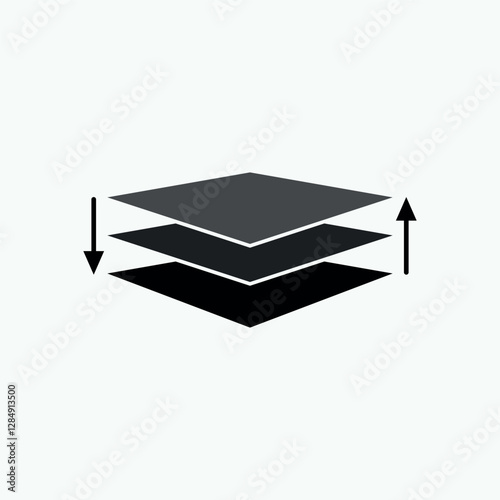 Arrange Icon. Arrangement, Flow. Process, Diagram Symbol. 