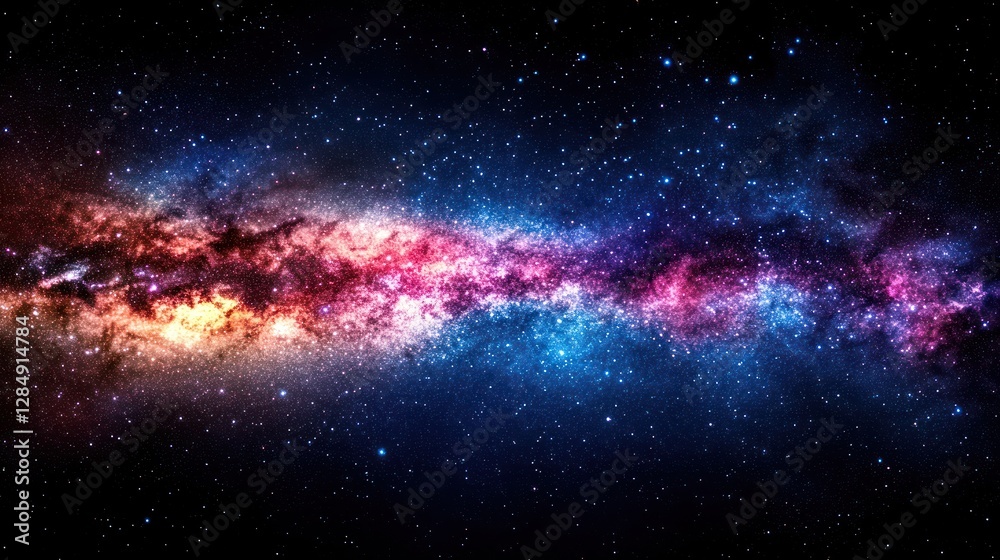 Fototapeta premium Cosmic Nebula Galactic Dust Cloud, Space Exploration Background