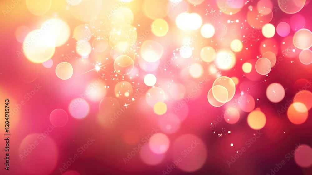Blurred bokeh effect on a bright pink background with soft glowing circles Blurred bokeh effect on a bright pink background with soft glowing circles