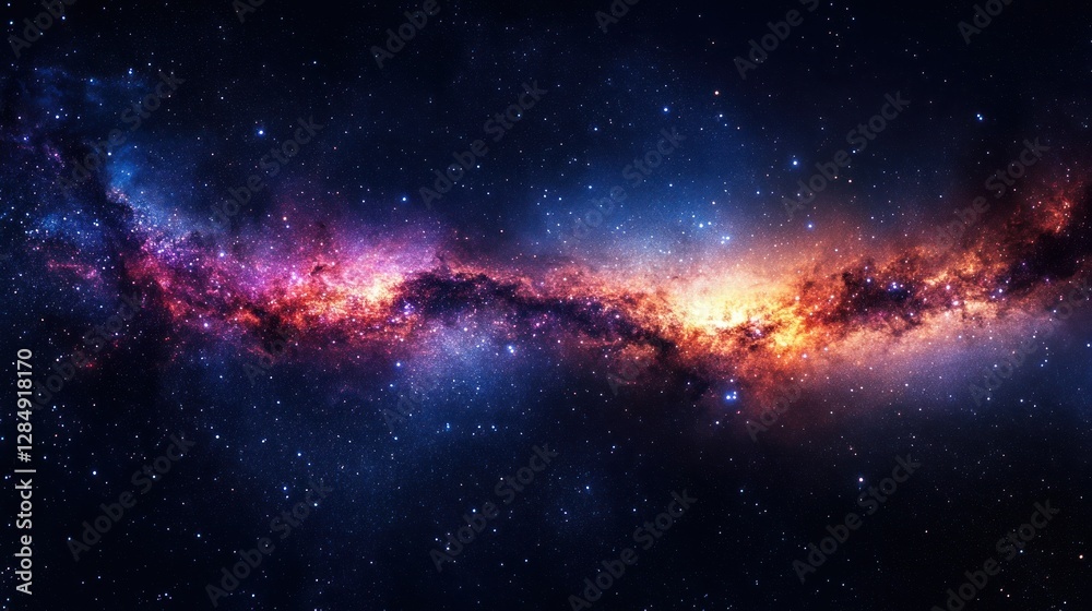 Fototapeta premium Cosmic nebulae expanse in deep space