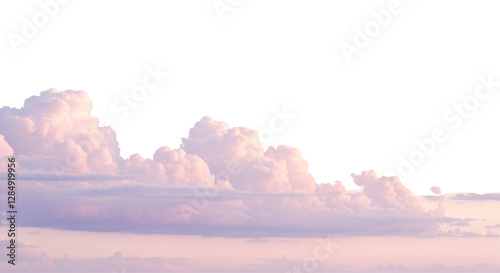 Realistic pink cloud. cutout