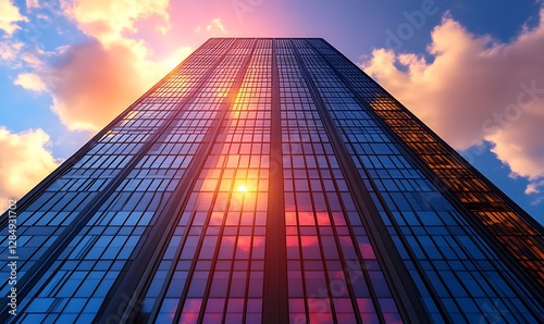 Wallpaper Mural Stunning Skyscraper Sunset Cityscape Image Torontodigital.ca