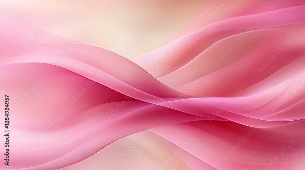 Fototapeta premium Abstract Pink Waves Soft Background Design
