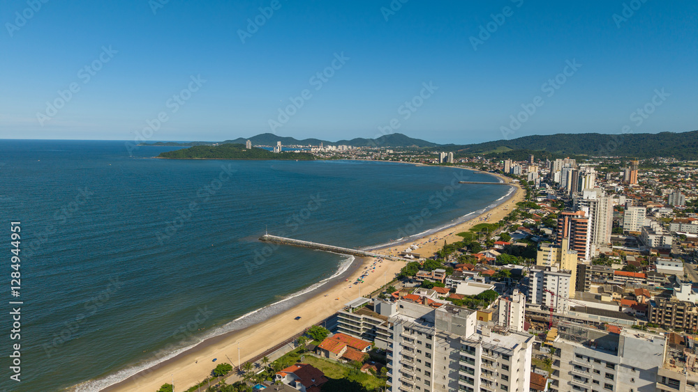 Aerial view of Balneário Piçarras, State of Santa Catarina, Brazil. Aerial view of Balneário Piçarras, State of Santa Catarina, Brazil.