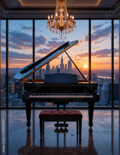 The Soul of Music: Piano in an Elegant Living Room