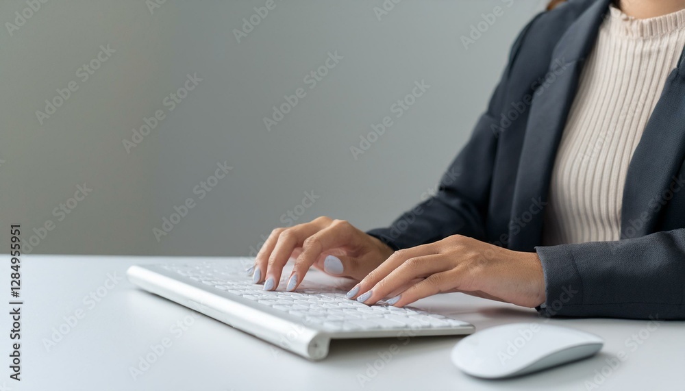 컴퓨터 키보드를 타이핑하는 사람 컴퓨터 키보드를 타이핑하는 사람