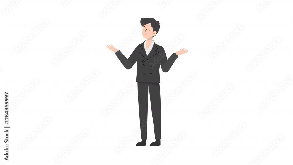video man is standing and giving a lecture cartoon animation
video man is standing and giving a lecture cartoon animation