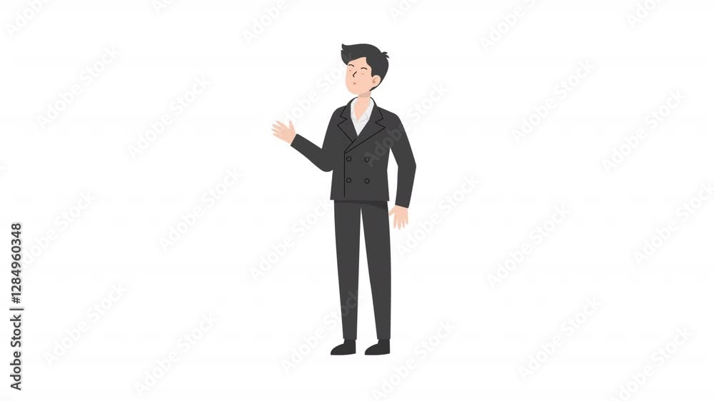 video man is standing and giving a lecture cartoon animation
video man is standing and giving a lecture cartoon animation