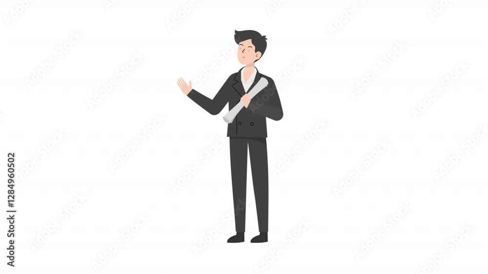video man is standing and giving a lecture cartoon animation
video man is standing and giving a lecture cartoon animation