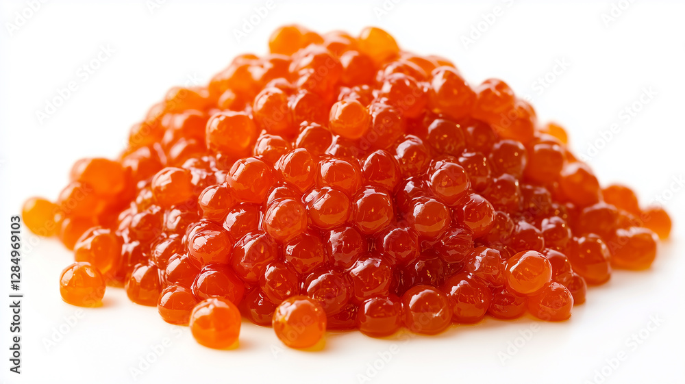 Red caviar heap isolated on white background
Red caviar heap isolated on white background