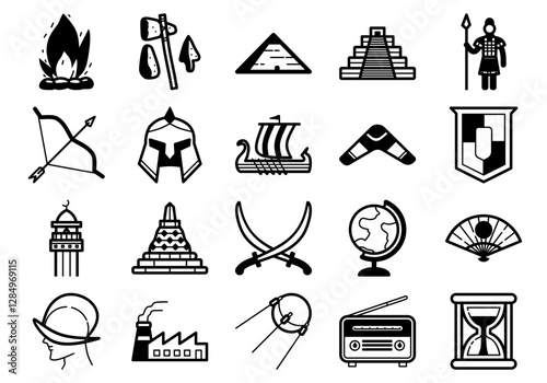 History Icon Set