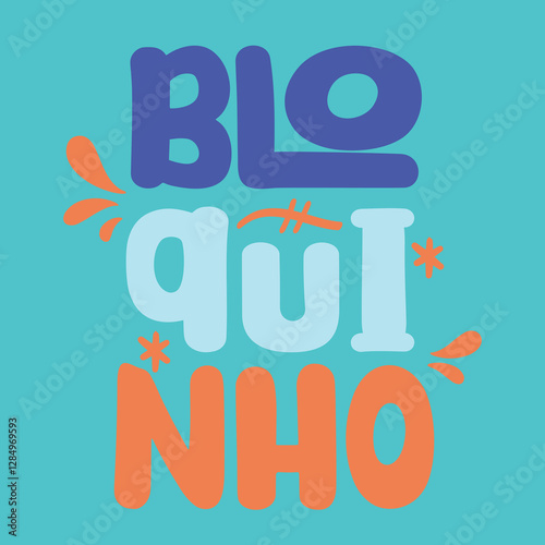 Bloquinho de Carnaval Lettering Português