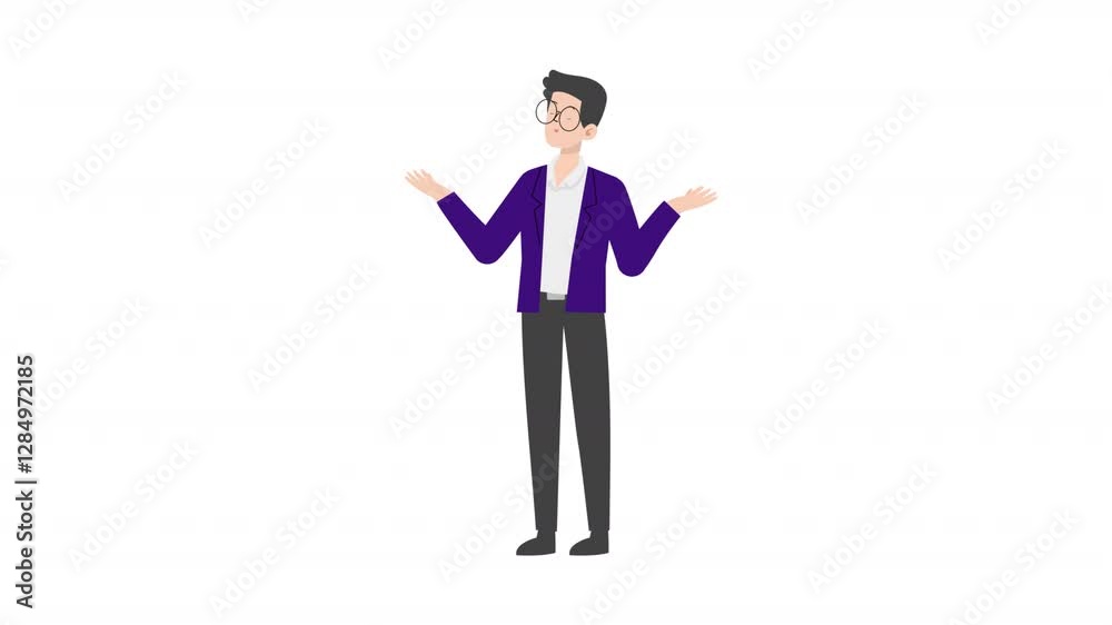 video man is standing and giving a lecture cartoon animation
video man is standing and giving a lecture cartoon animation