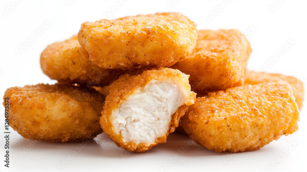 Chicken nuggets isolated on white background
Chicken nuggets isolated on white background