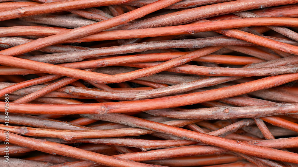 Red willow branches woven background texture Red willow branches woven background texture
