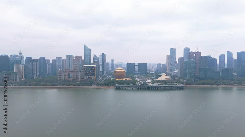 Aerial photography of urban balcony architecture in Qianjiang New Town, Hangzhou Aerial photography of urban balcony architecture in Qianjiang New Town, Hangzhou