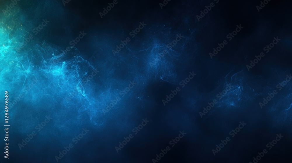 Blue smoke swirls, dark background, digital art, abstract design Blue smoke swirls, dark background, digital art, abstract design
