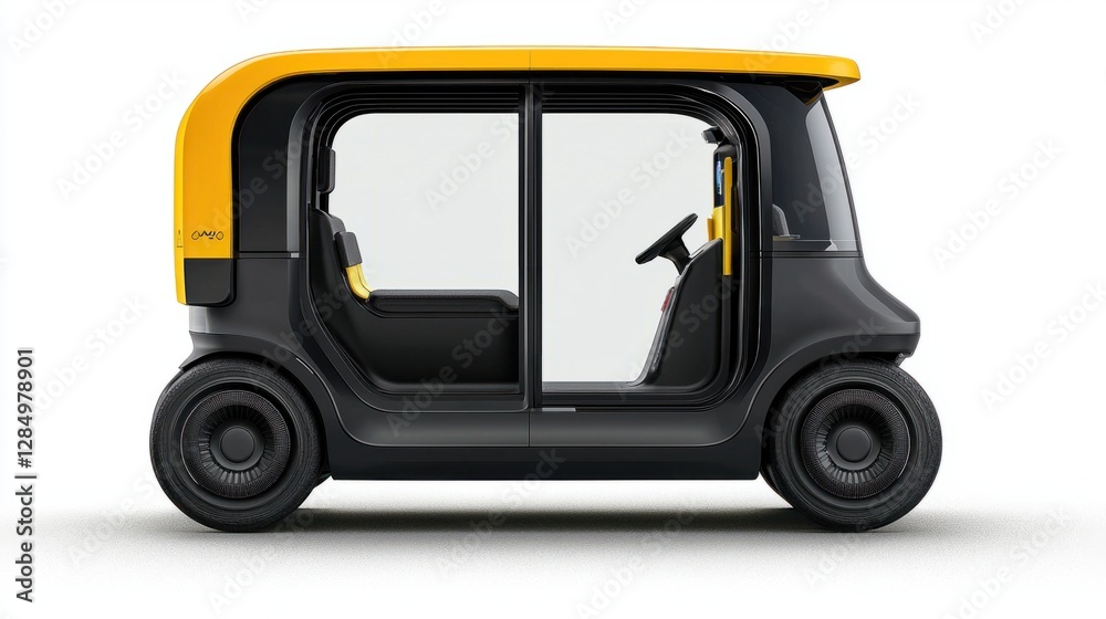 Fototapeta premium Compact Urban Electric Vehicle with Modern Design for City Travel