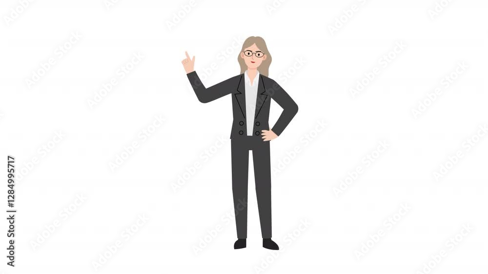 Woman is standing and giving a lecture cartoon animation
Woman is standing and giving a lecture cartoon animation