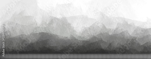 Fondo horizontal abstracto en tonos blancos, negros, y grises.