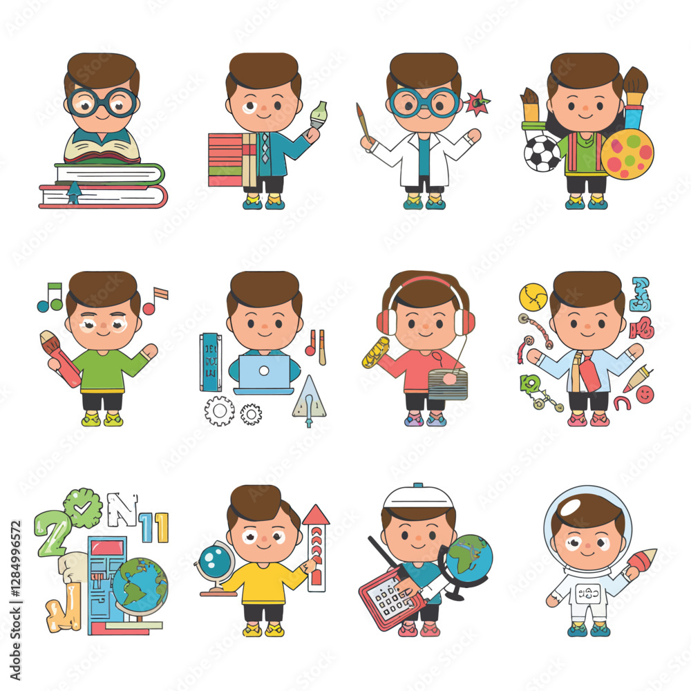 2d vector illustration technology , ai robot helping children at study pc and tablet , children background land escape
2d vector illustration technology , ai robot helping children at study pc and tablet , children background land escape