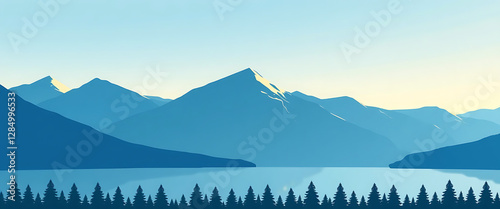 Serene Mountain Lake Landscape Breathtaking View Peaceful Nature Scenery
