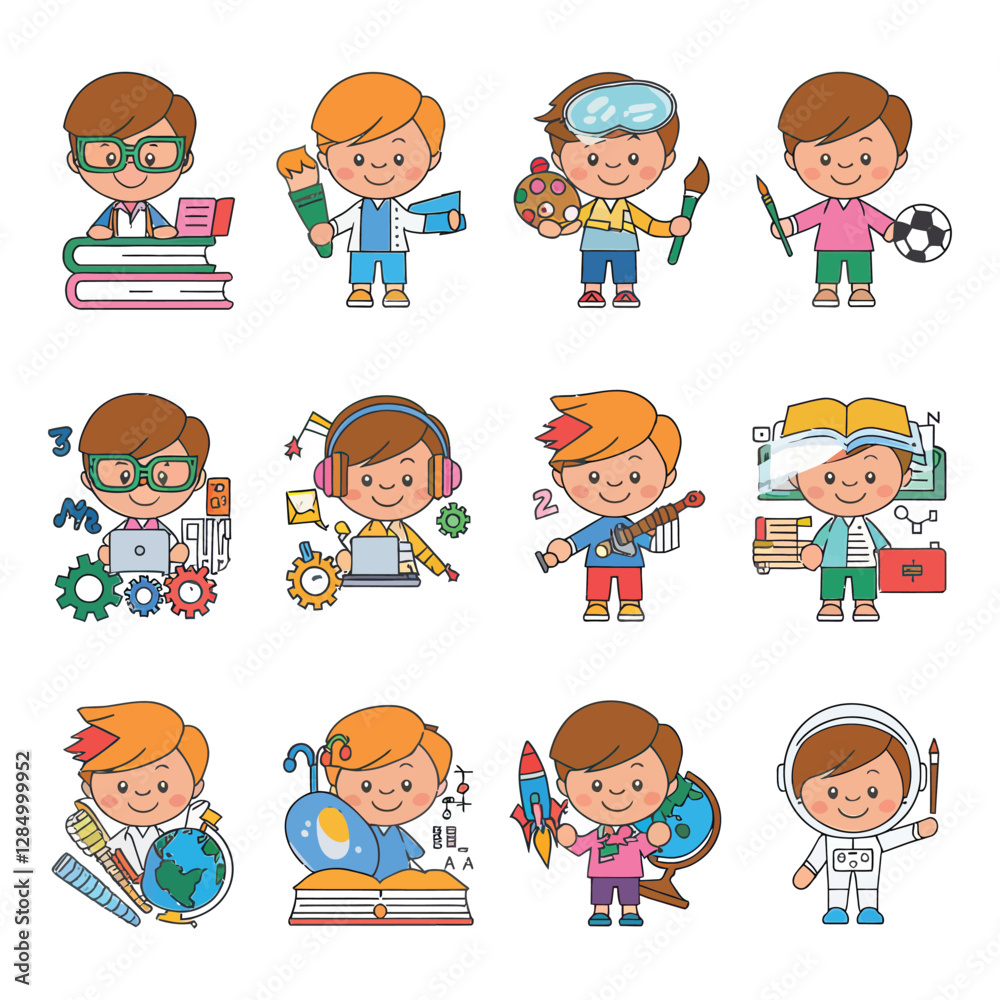 2d vector illustration technology , ai robot helping children at study pc and tablet , children background land escape
2d vector illustration technology , ai robot helping children at study pc and tablet , children background land escape
