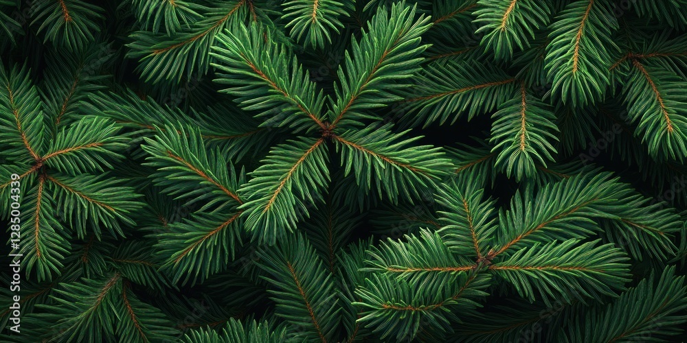 Christmas Background with Thick Dark Green Pine Branches Lush Texture for Winter Holiday Banner Social Media Design Christmas Background with Thick Dark Green Pine Branches Lush Texture for Winter Holiday Banner Social Media Design