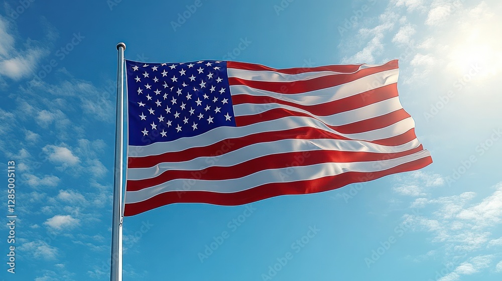 Obraz premium Upside Down American Flag Symbolizing Stolen Election and Conspiracy Among Conservatives