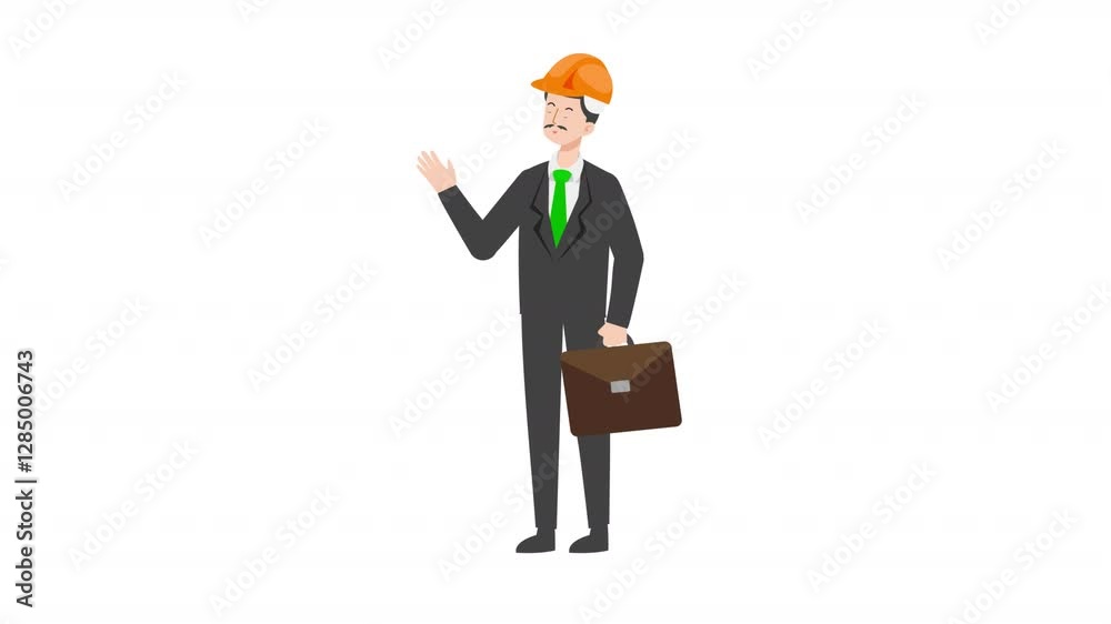 video engineer or architecture standing holding briefcase cartoon animation
video engineer or architecture standing holding briefcase cartoon animation
