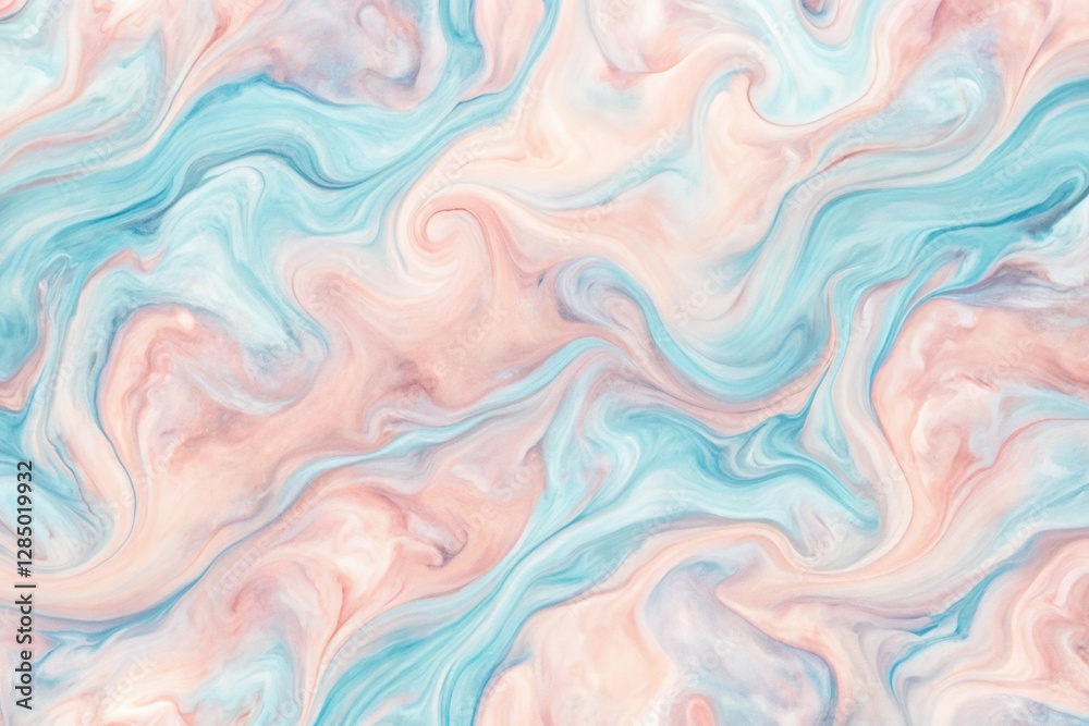 Obraz premium Soft Pink & Blue Pastel Marble Texture Background - Seamless Design