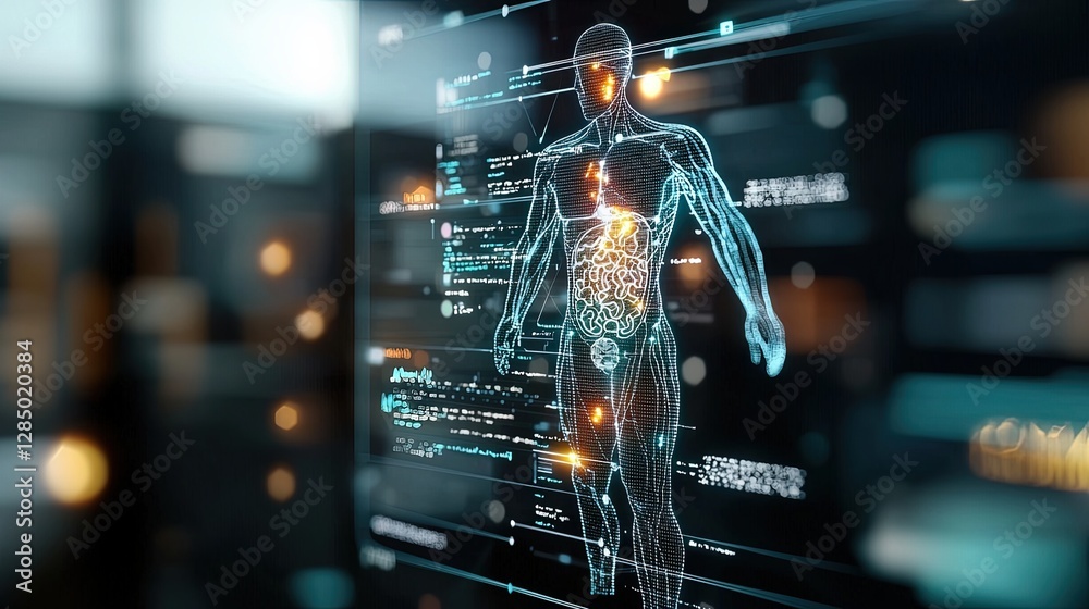 Digital Representation of Human Body with Holographic Display