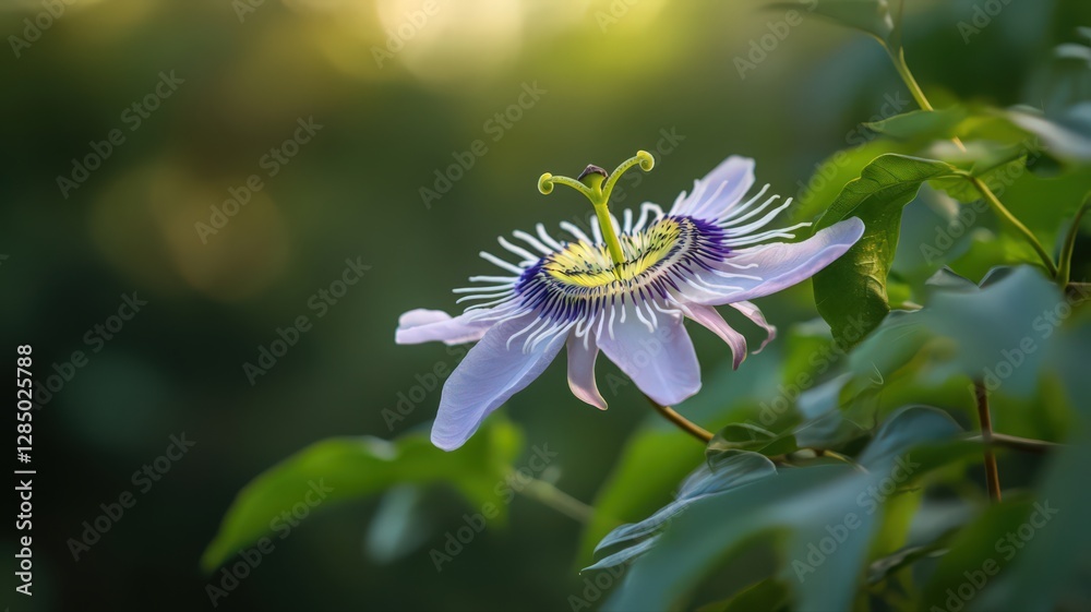 Pale Purple Passionflower in Soft Natural Light Pale Purple Passionflower in Soft Natural Light