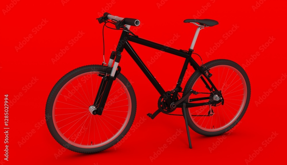 Fototapeta premium Red Road Bike Isolated. Speed Racing Bicycle.