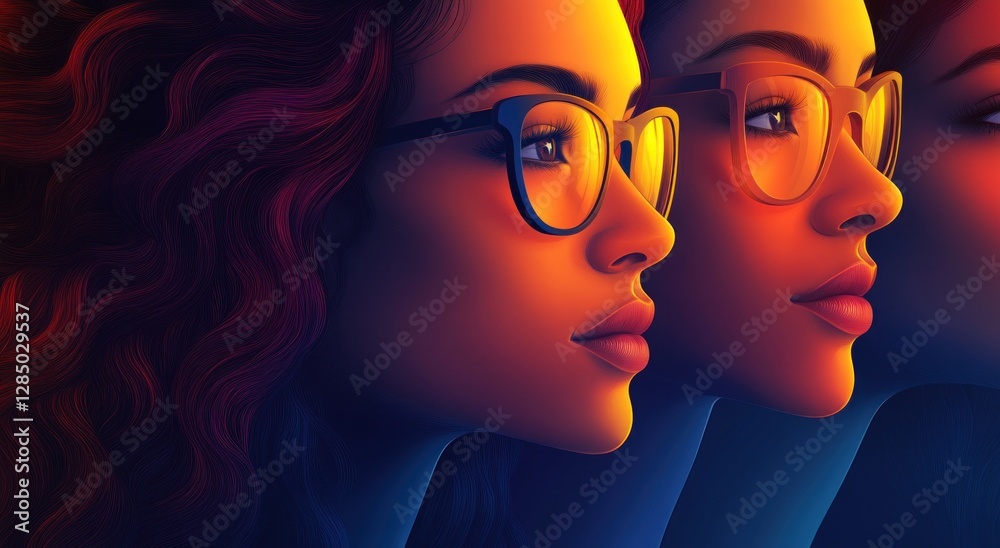 Fototapeta premium Empowered Women Celebrate Together Strong Confident Diverse Beautiful Feminism Equality Joyful International Women's Day March Celebration