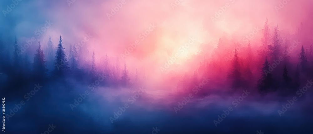 Fototapeta premium Soft Abstract Pastel Landscape Gradient Background Ethereal Dreamy Texture Colorful Pattern