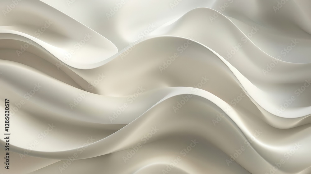 Obraz premium Elegant Ivory Silk Waves – Soft Flowing Fabric