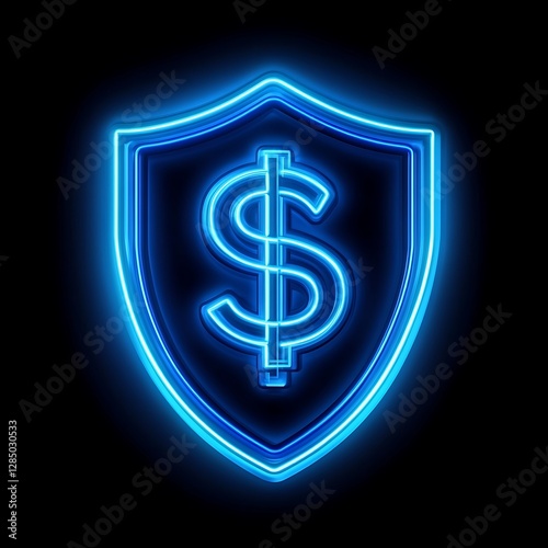 Free Download The dollar sign is protected by a blue shield - GFXLoad