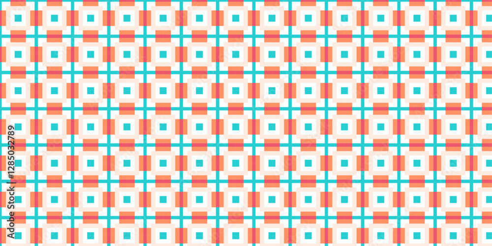 Fototapeta premium Vibrant Geometric Harmony in Retro Hues