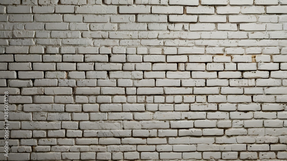 Fototapeta premium Vintage White Painted Brick Wall Architectural Texture Background
